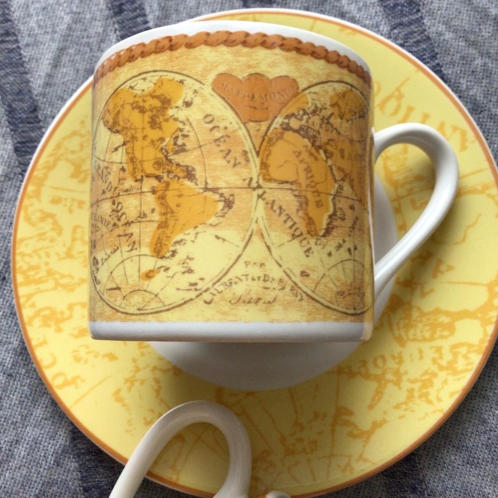 Nautical theme- Set of 4 cups and saucers